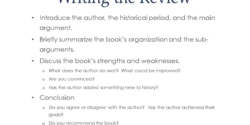 book review writing