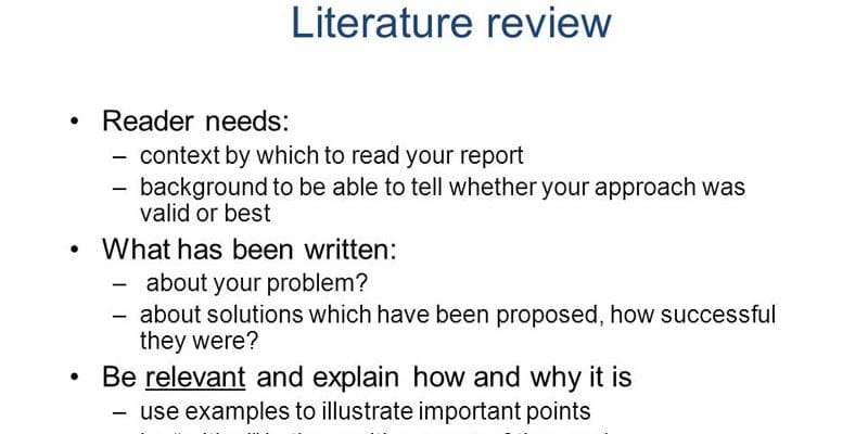 literature review writing
